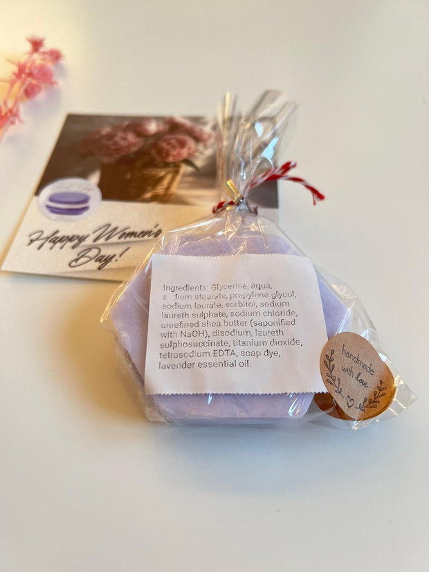 Săpun handmade lavandă - lavender soap fagure, relaxare și calm într-o formă unică