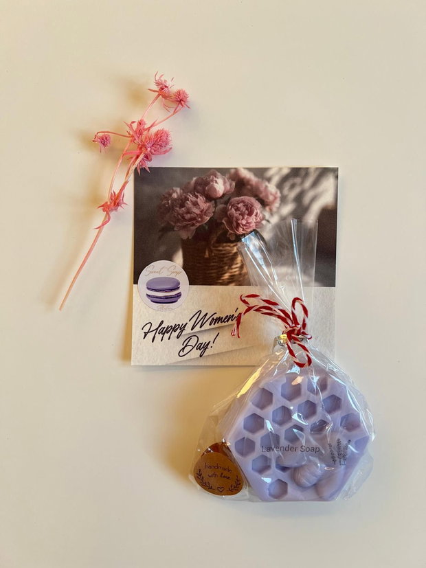 Săpun handmade lavandă - lavender soap fagure, relaxare și calm într-o formă unică