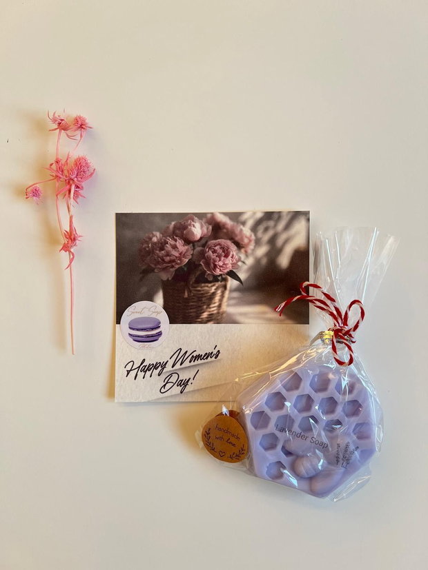 Săpun handmade lavandă - lavender soap fagure, relaxare și calm într-o formă unică