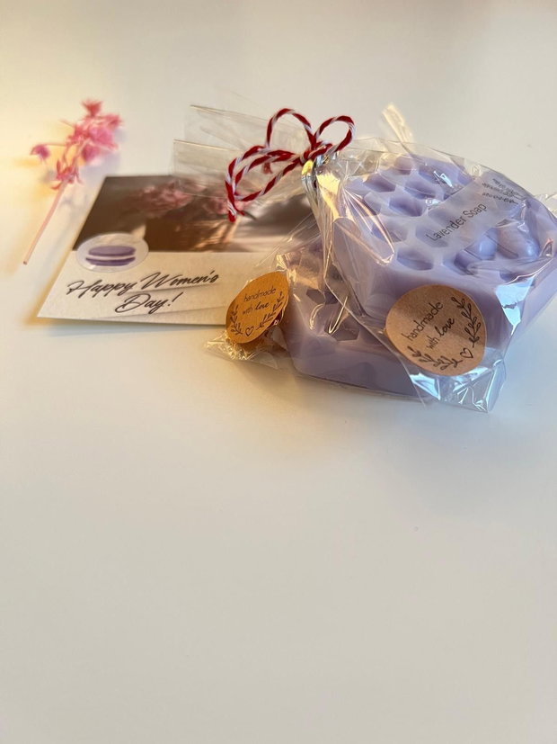 Săpun handmade lavandă - lavender soap fagure, relaxare și calm într-o formă unică
