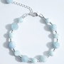 Bratara argint 925 cu acvamarin, larimar si hematit