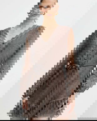 Guess rochie din mătase CAMILLA