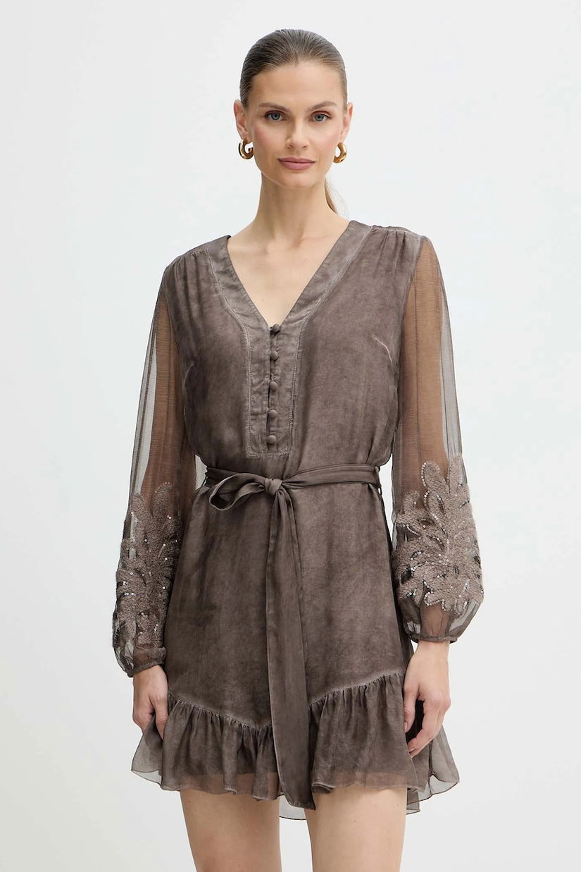 Guess rochie din mătase CAMILLA