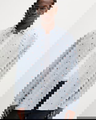 Les Deux cămașă pentru bărbați, din bumbac Kolton