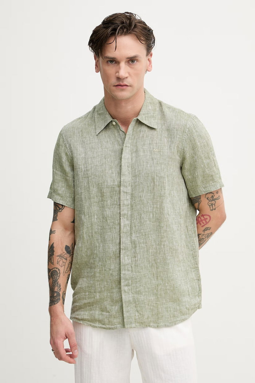 Michael Kors cămașă pentru bărbați, din in