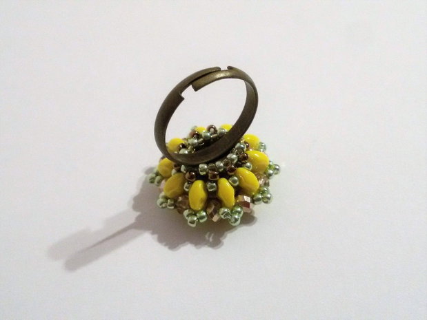 Inel handmade cu cristal Swarovski
