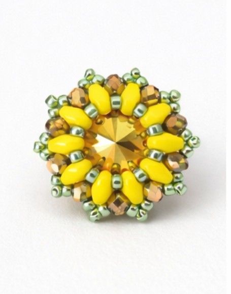 Inel handmade cu cristal Swarovski