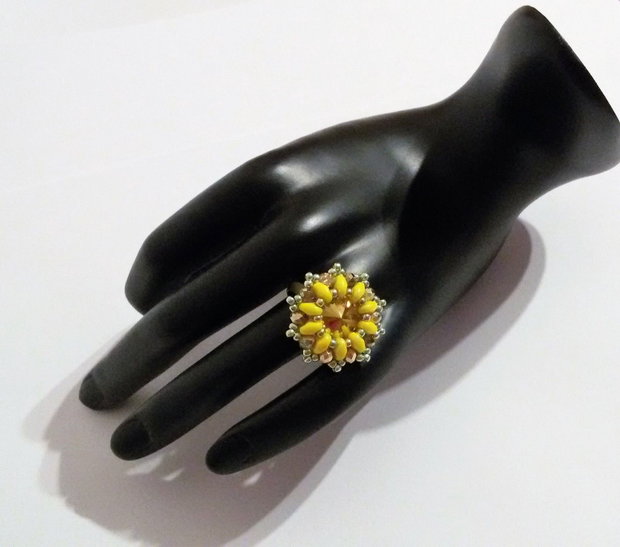 Inel handmade cu cristal Swarovski