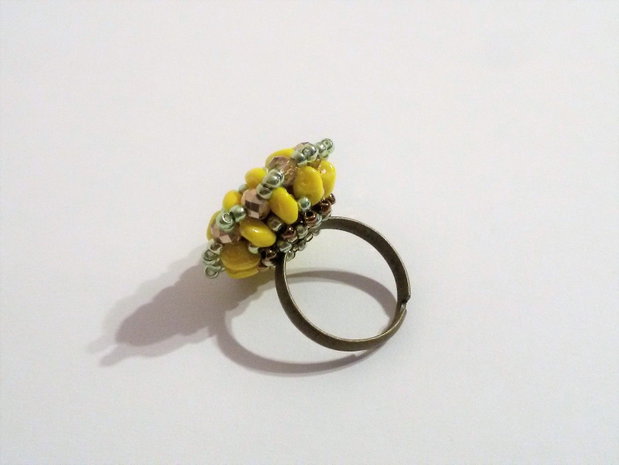 Inel handmade cu cristal Swarovski