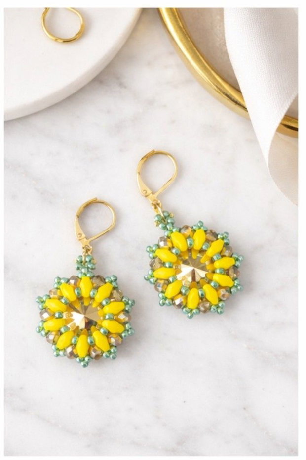 Cercei handmade - Sunflower Glow
