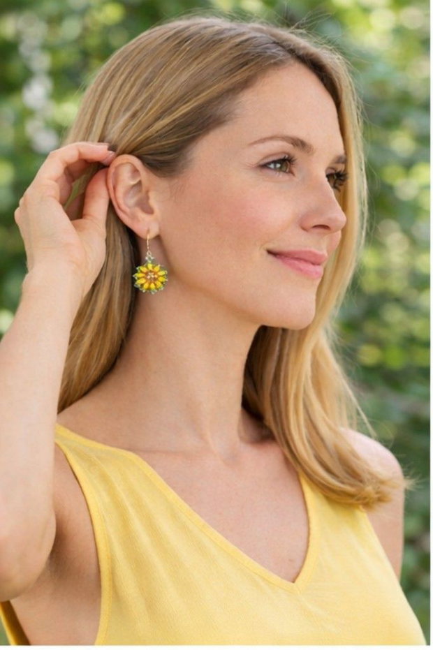 Cercei handmade - Sunflower Glow