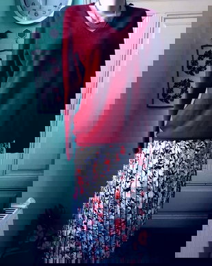 Pulover casmir , bordo