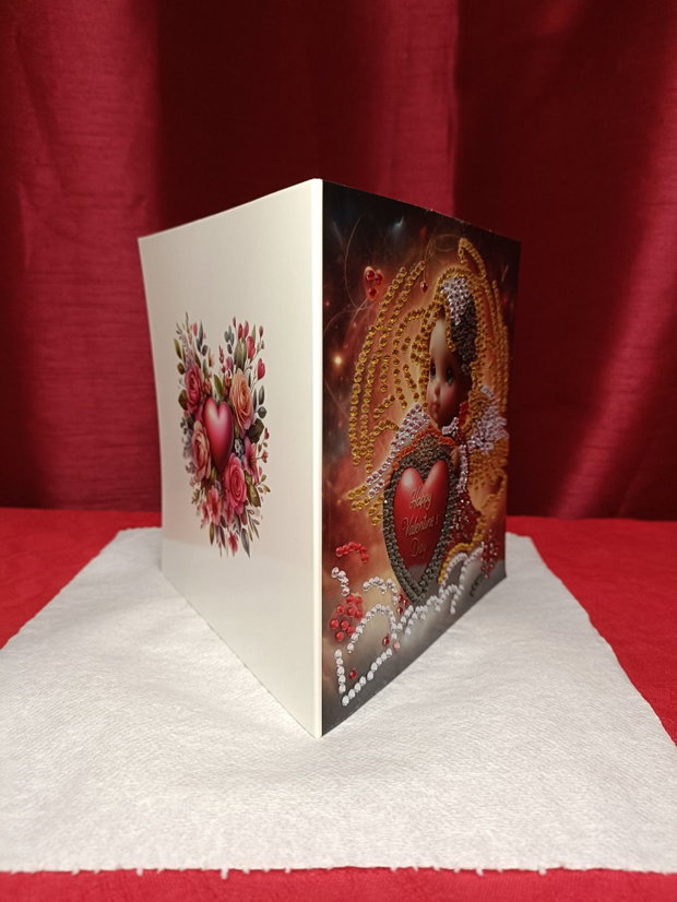 Îngerul Dorințelor Felicitare Mozaic cu Diamante 15×30 cm