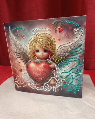 Îngerul Iubirii Felicitare Mozaic cu Diamante  15×30 cm