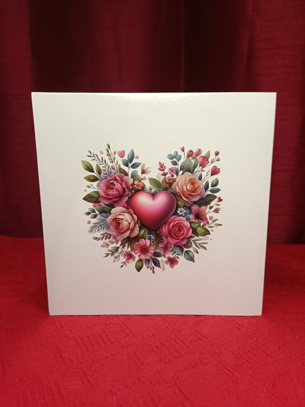 Cupidonul Inimilor Felicitare Mozaic cu Diamante 15×30 cm