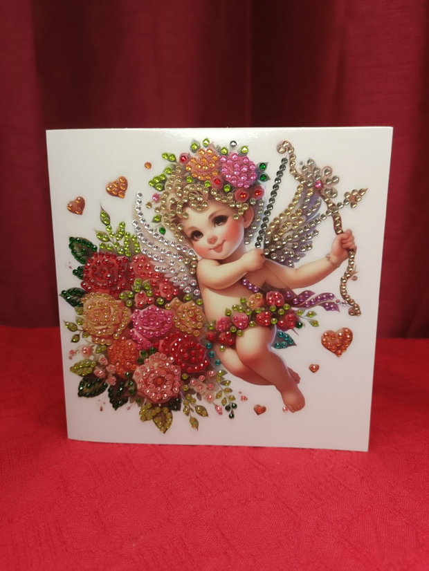 Mesagerul Iubirii Felicitare Mozaic cu Diamante 15×30 cm