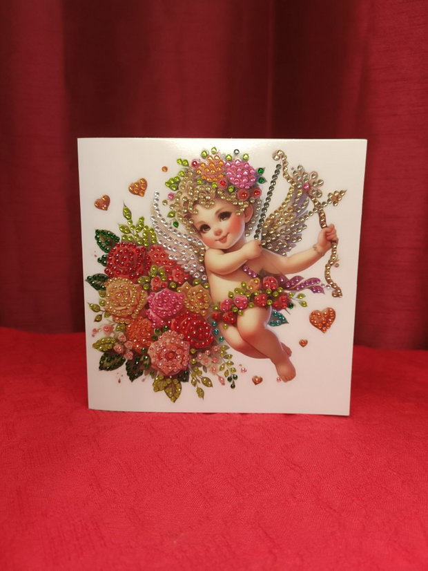 Mesagerul Iubirii Felicitare Mozaic cu Diamante 15×30 cm