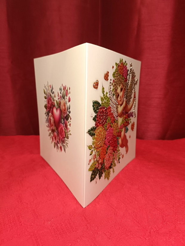 Mesagerul Iubirii Felicitare Mozaic cu Diamante 15×30 cm