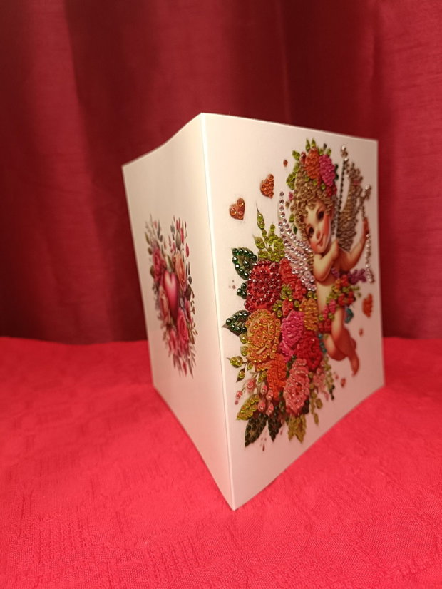 Mesagerul Iubirii Felicitare Mozaic cu Diamante 15×30 cm