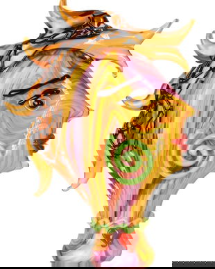 Cap de femeie-figurina din sticla Murano