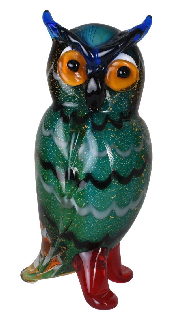 Bufnita-figurina din sticla Murano