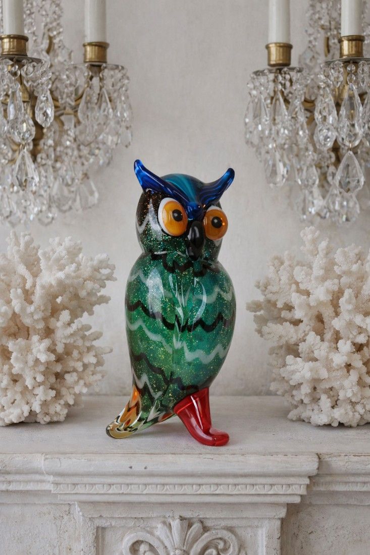 Bufnita-figurina din sticla Murano