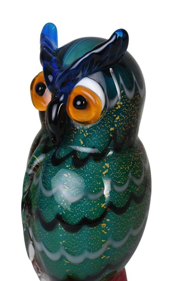 Bufnita-figurina din sticla Murano