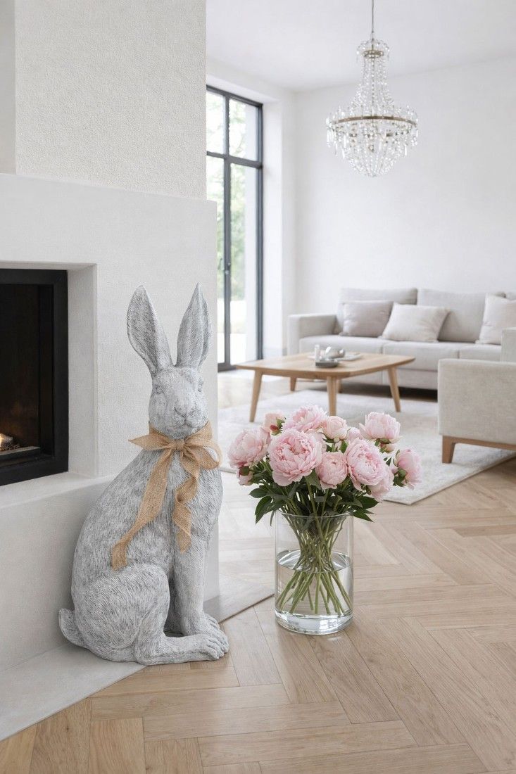 Iepuras-figurina din rasini speciale