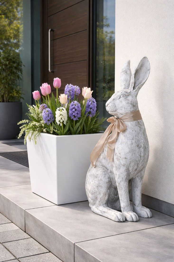 Iepuras-figurina din rasini speciale