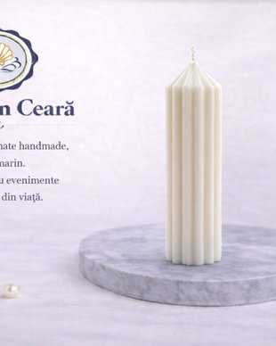 Lumânare handmade cu nervuri