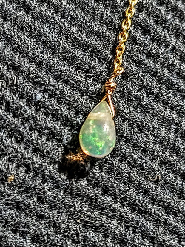 Cercei vermeil opal de foc etiopian perle naturale de cultura baroc mini lant conectori argint placat cu aur minimalisti boho chic trendy cadou - Transport gratuit