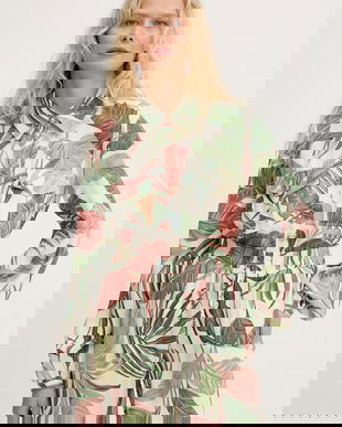 Guess cămașă pentru femei, cu amestec de vâscoză DALIA