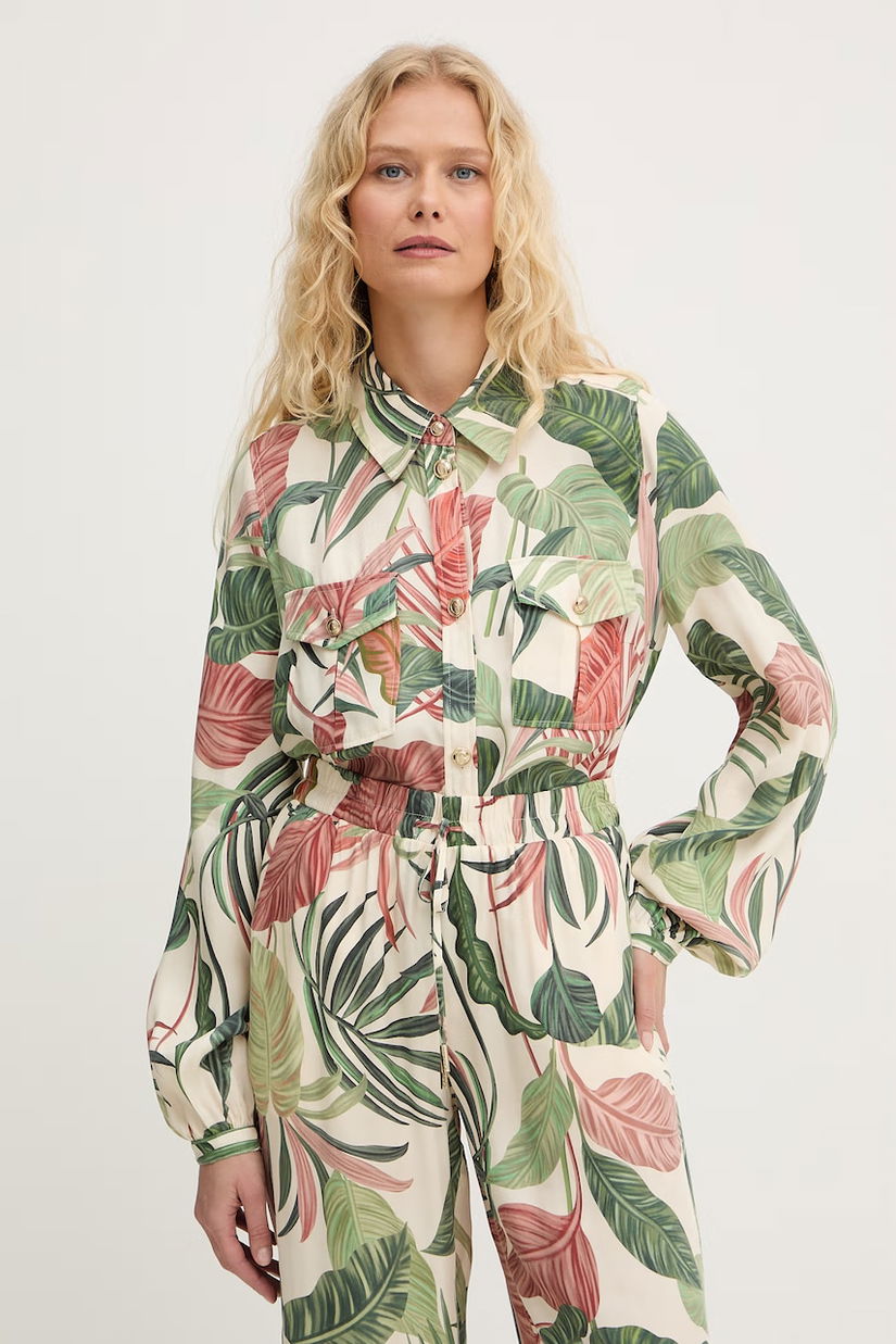 Guess cămașă pentru femei, cu amestec de vâscoză DALIA