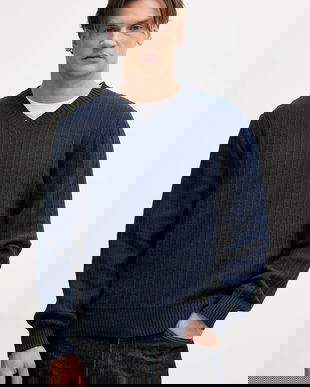 Sisley pulover pentru bărbați, cu amestec de bumbac