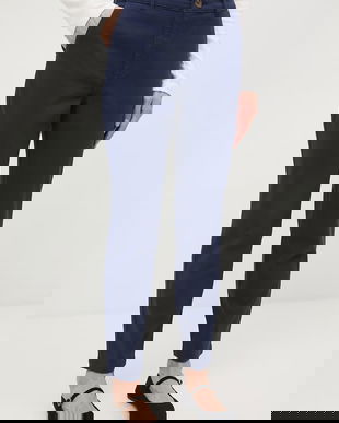 Medicine pantaloni chinos pentru femei, din bumbac cu elastan