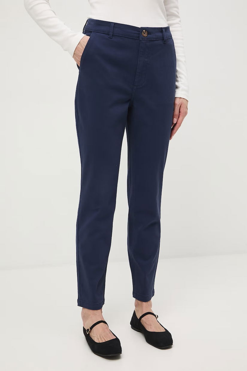 Medicine pantaloni chinos pentru femei, din bumbac cu elastan