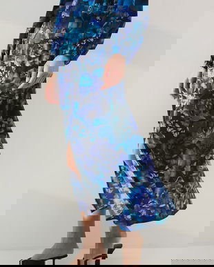 Medicine fustă cu crăpătură cu vâscoză