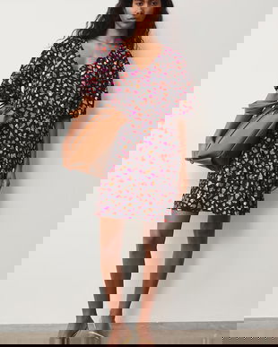 Medicine rochie oversized cu amestec de vâscoză