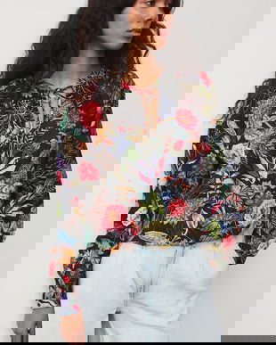 Medicine bluză pentru femei, cu amestec de vâscoză