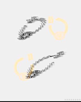 Kurt Geiger London cercei pentru femei metalici cu zirconiu cubic