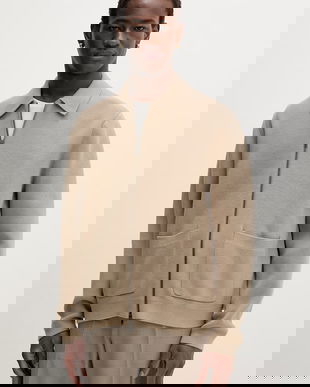 Les Deux cardigan pentru bărbați, din bumbac Fischer