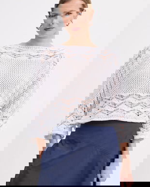 Marella pulover pentru femei, cu amestec de bumbac Emme by Marella