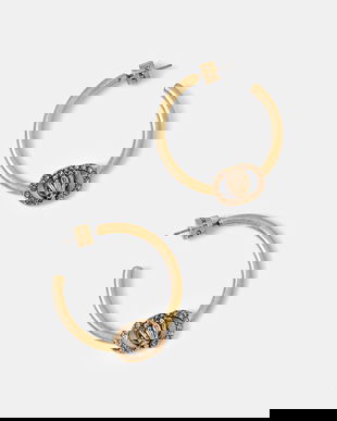 Kurt Geiger London cercei pentru femei, din metal cu zirconiu cubic