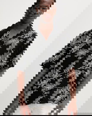 Les Deux cămașă pentru bărbați, cu amestec de bumbac Liam