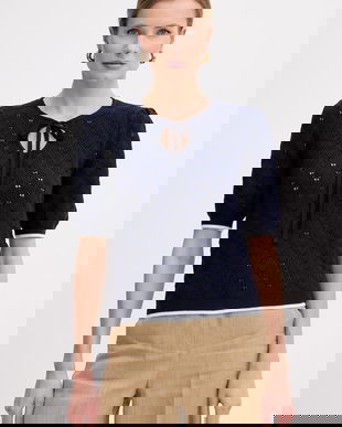 Twinset pulover pentru femei, cu amestec de bumbac