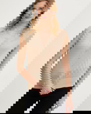 BOSS Vestă pentru femei, cu amestec de lână Fumi