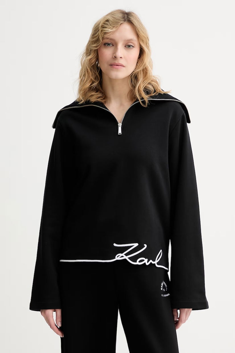 Karl Lagerfeld hanorac pentru femei, cu amestec de bumbac