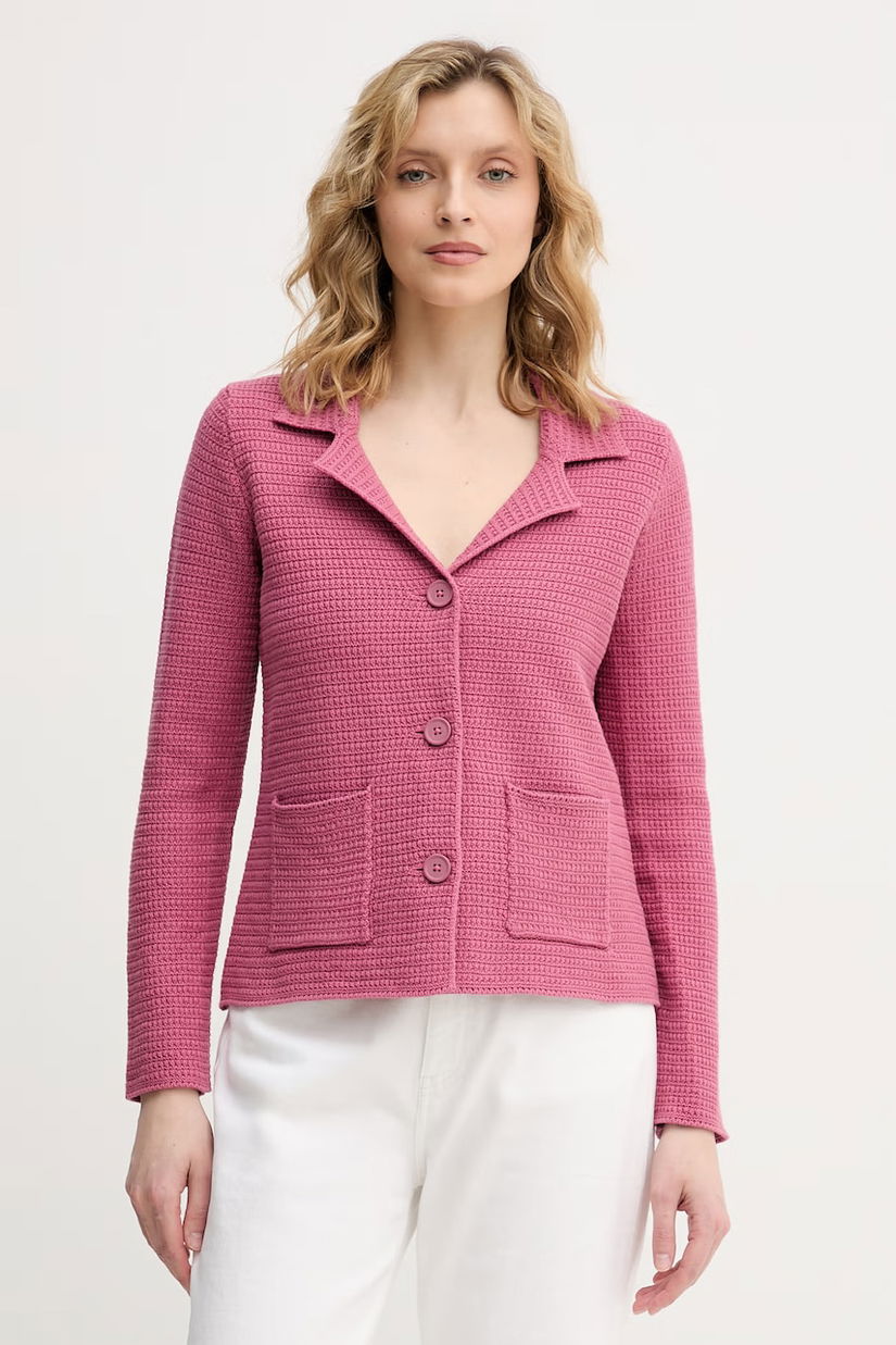 United Colors of Benetton sacou cu un singur rând de nasturi pentru femei, din bumbac