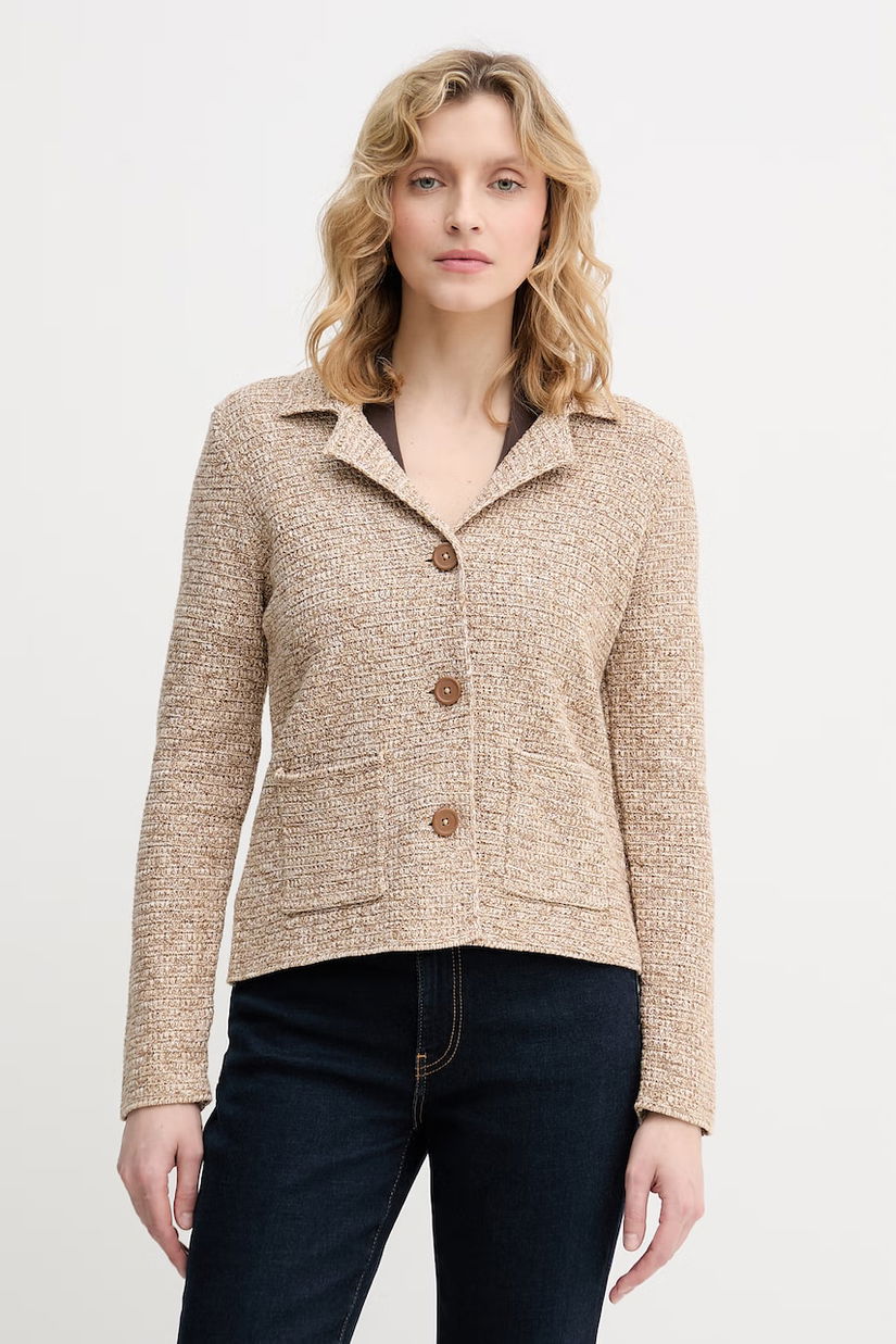 United Colors of Benetton sacou cu un singur rând de nasturi pentru femei, din bumbac