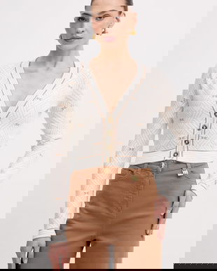 Elisabetta Franchi cardigan pentru femei, cu amestec de vâscoză